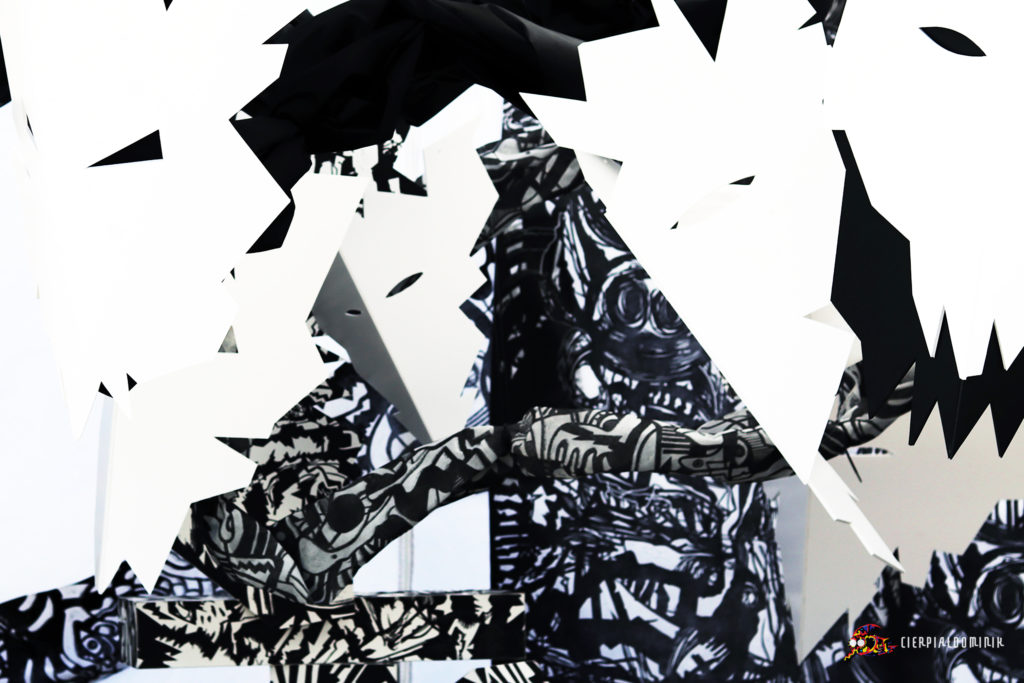 dominik cierpial art installation graphic artist artysta grafika czarno biala linocut