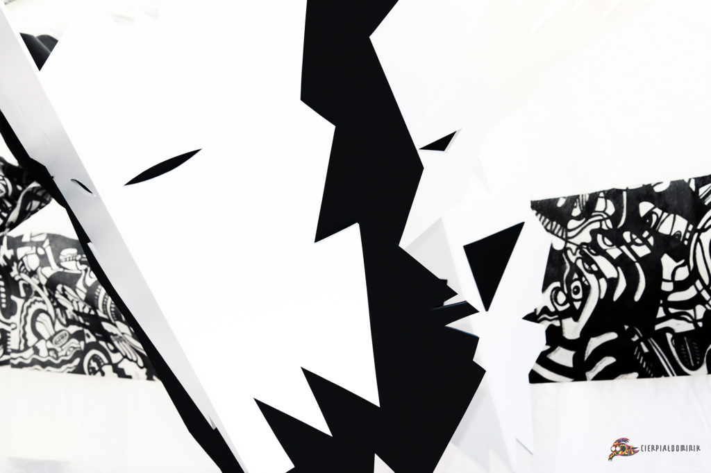 dominik cierpial art installation graphic artist artysta grafika czarno biala black and whit